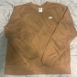 Men’s Nike Crewneck; Brown; Size Medium
